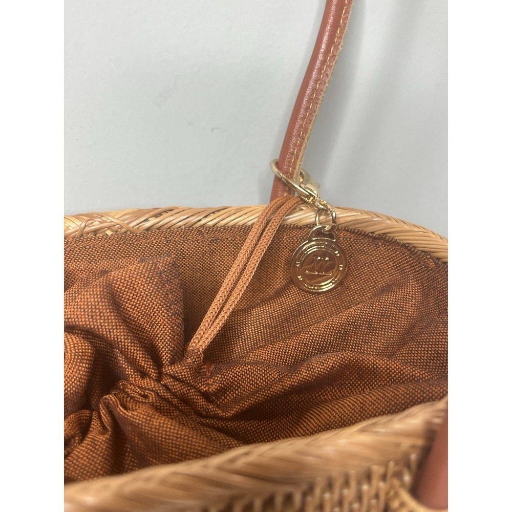 Lisi Lerch Woven Straw Purse Pearl EUC - Picture 4 of 16